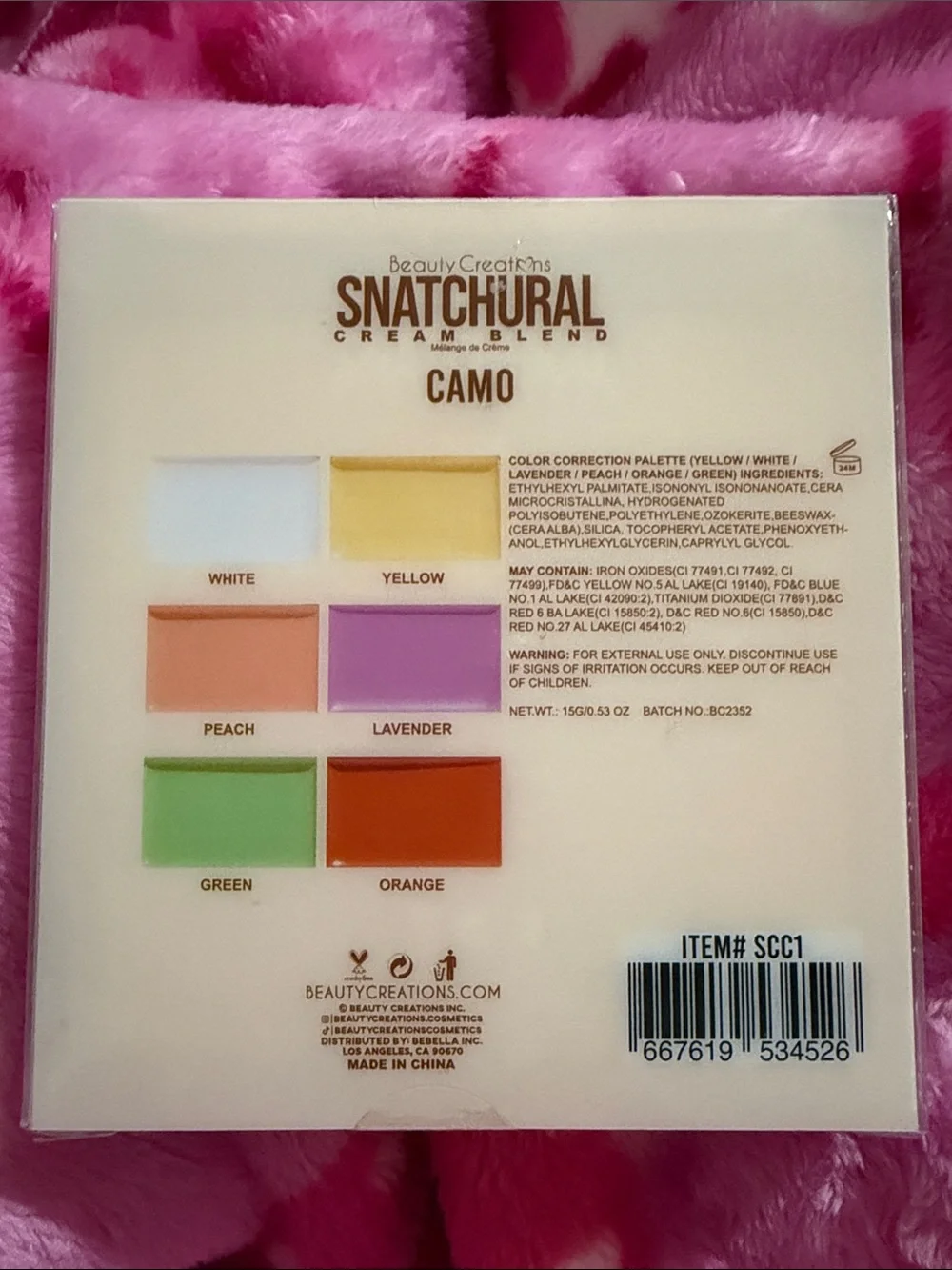 Beauty Creations Snatchural Cream Blend Palette- BNIB. SEALED.